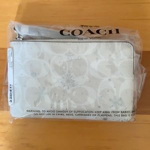 Coach snowflake wristlet